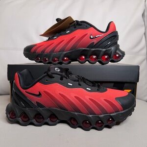 Nike Air Max DN8 Black University Red Sneakers Shoes Size 7Y NEW